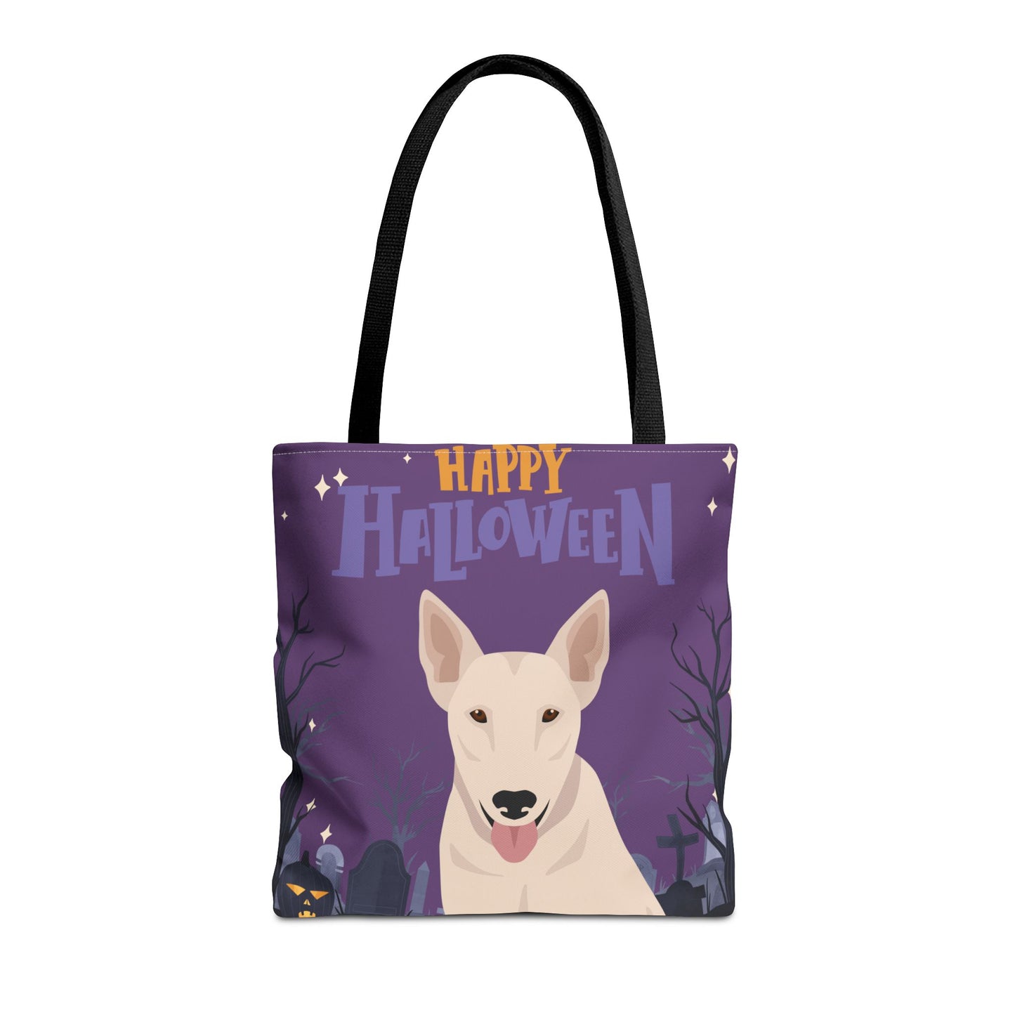 Bull Terrier Dog Happy Halloween Tote Bag 16x16