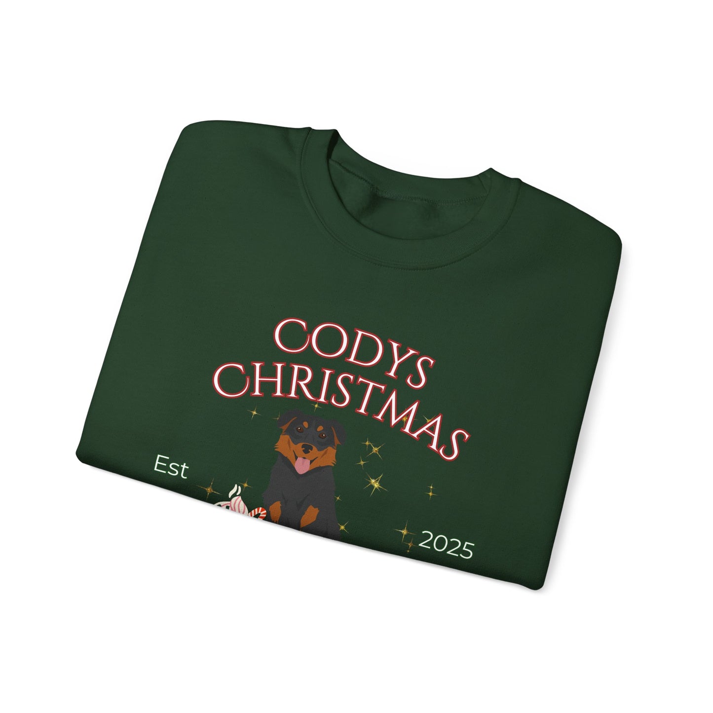 English Shepherd Dog Christmas Social Club Unisex Heavy Blend Crewneck Sweatshirt Custom Name
