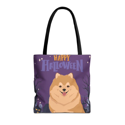 Pomeranian Dog Happy Halloween Tote Bag 16x16
