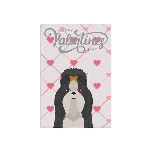 Shih Tzu Dog Valentines Day Garden Flag