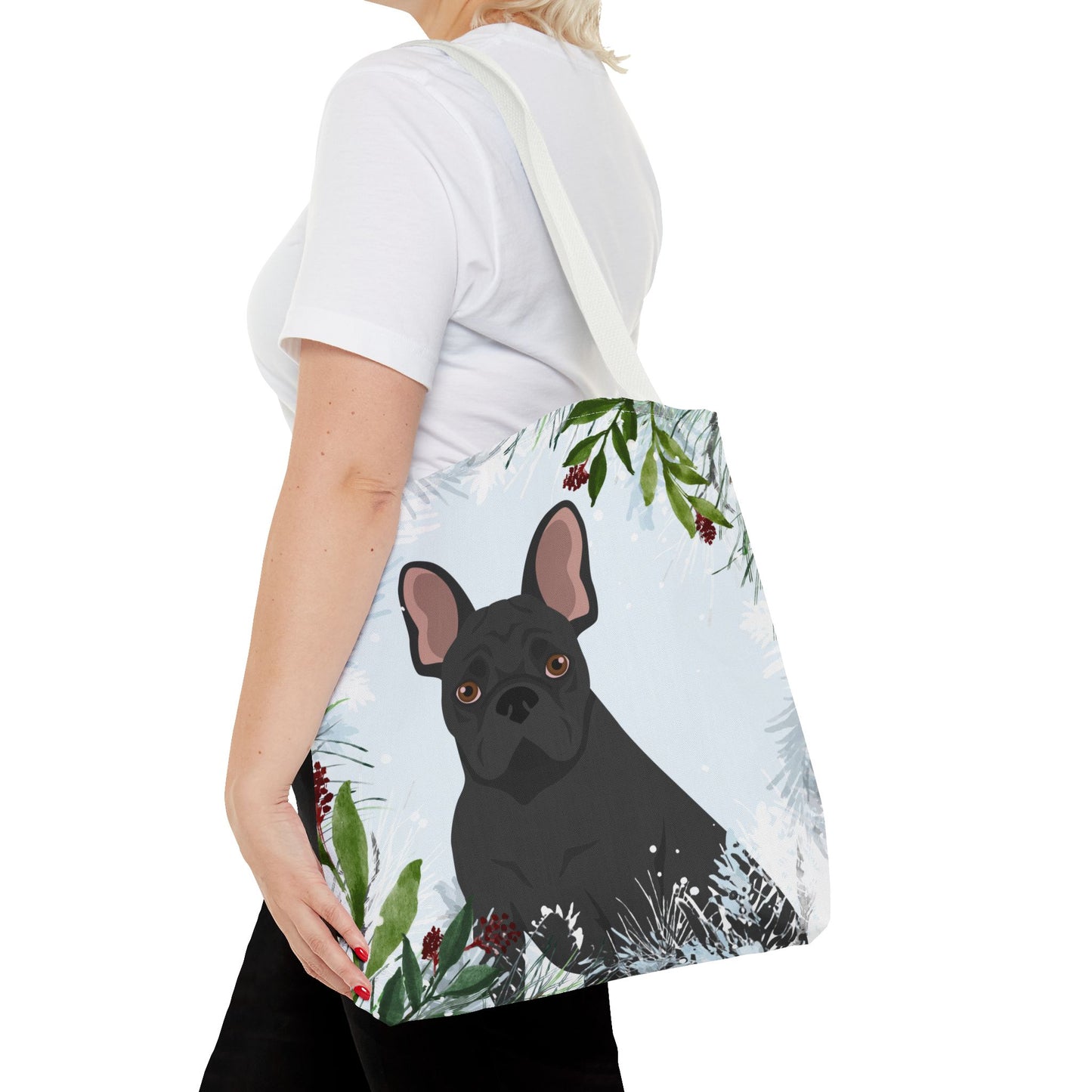 French Bulldog Dog Christmas Holiday Tote Bag 16x16