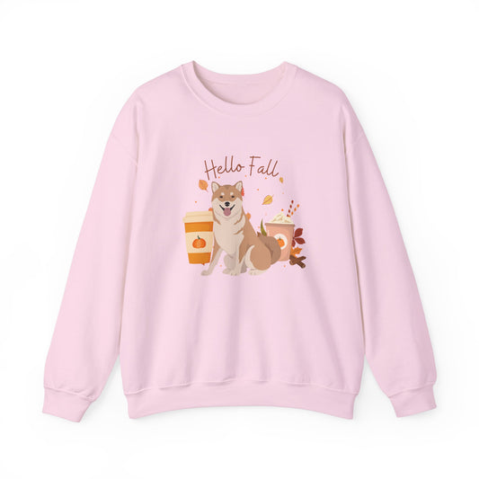 Shiba Inu Dog Fall Halloween Unisex Heavy Blend Crewneck Sweatshirt