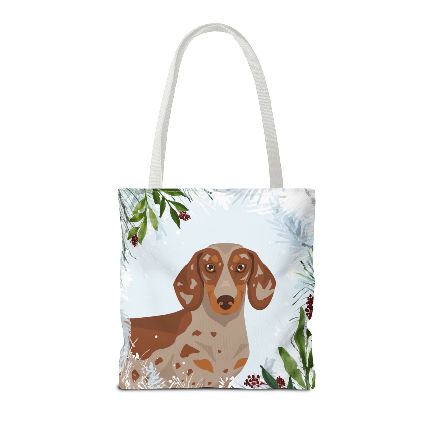 Dachshund Dog Christmas Holiday Tote Bag 16x16