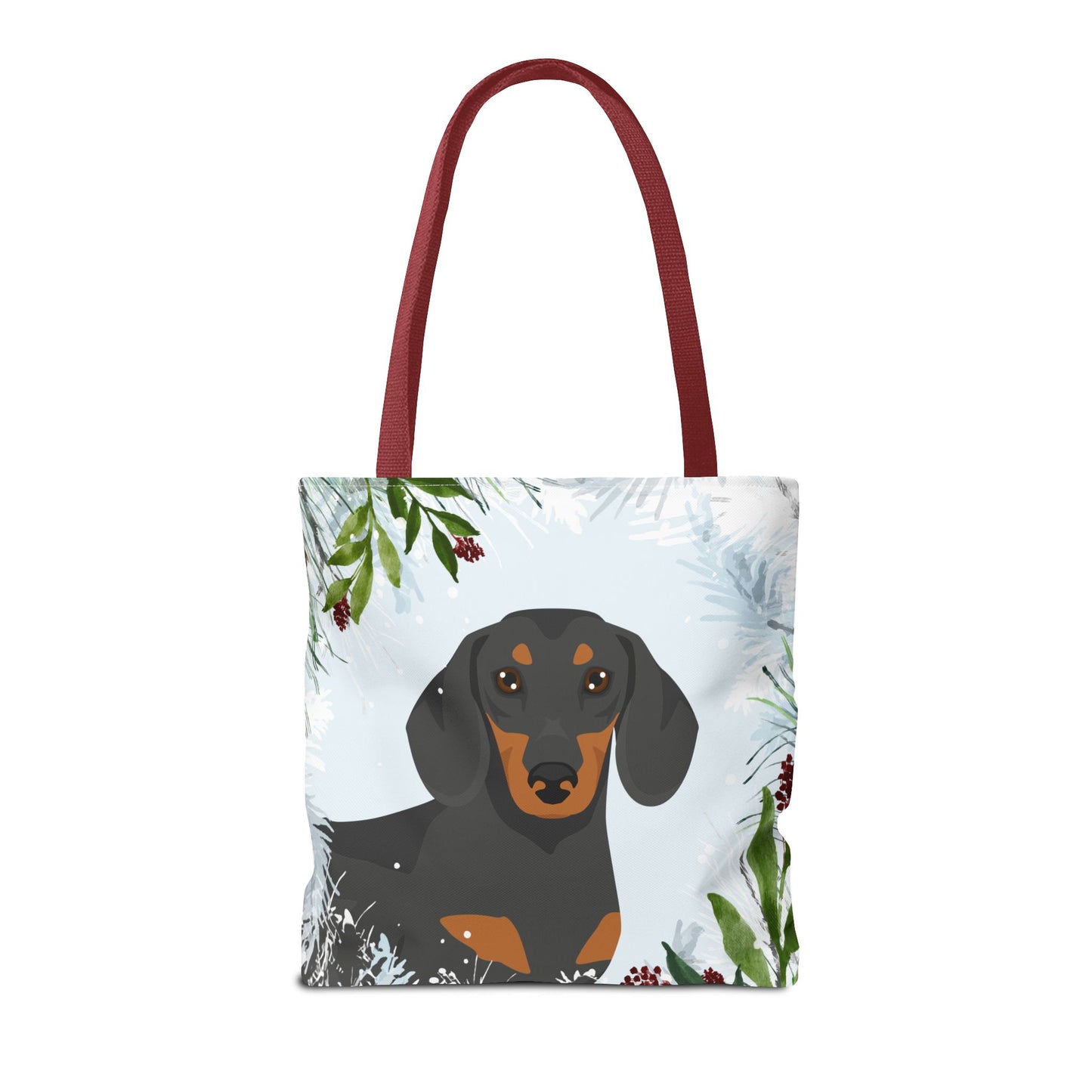 Dachshund Dog Christmas Holiday Tote Bag 16x16