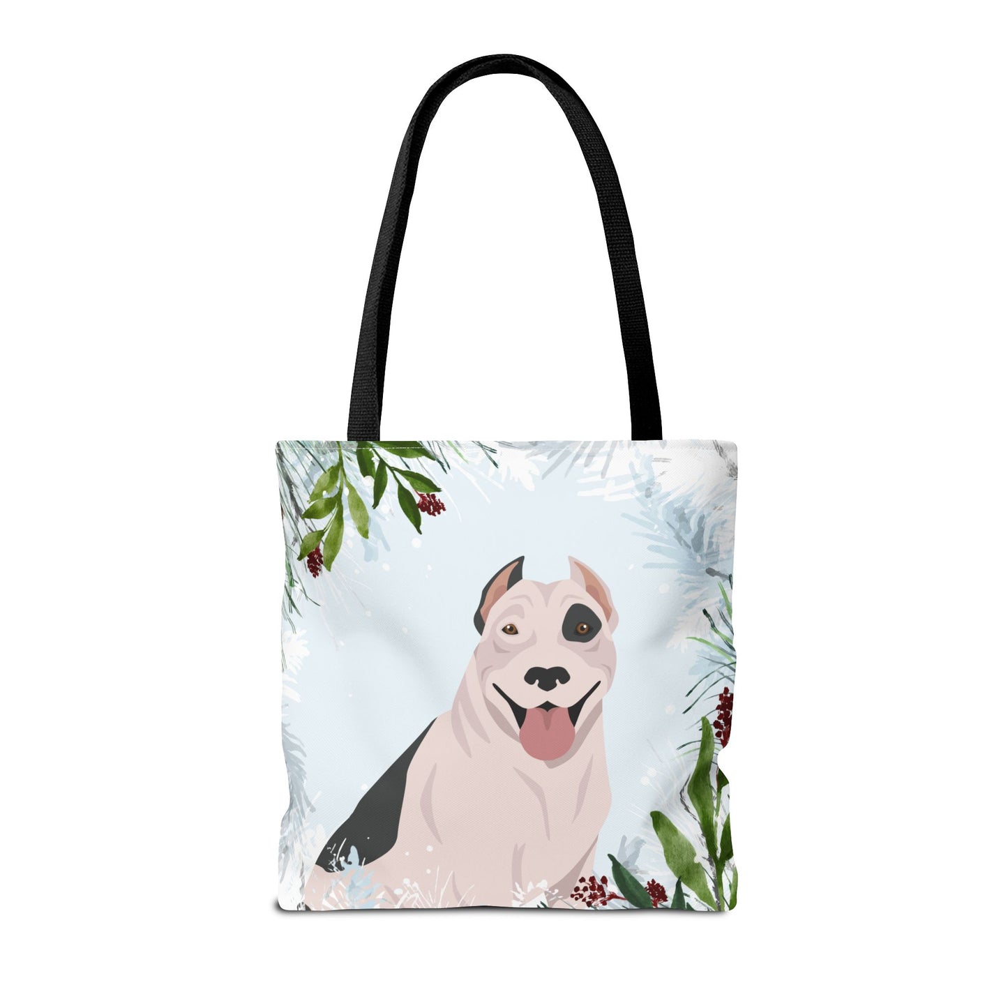 Pit Bull Dog Christmas Holiday Tote Bag 16x16