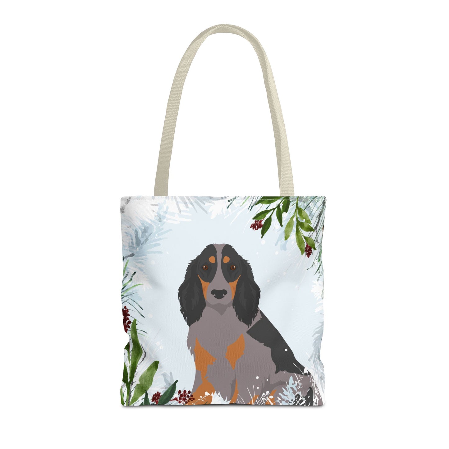 Picardy Spaniel Dog Christmas Holiday Tote Bag 16x16