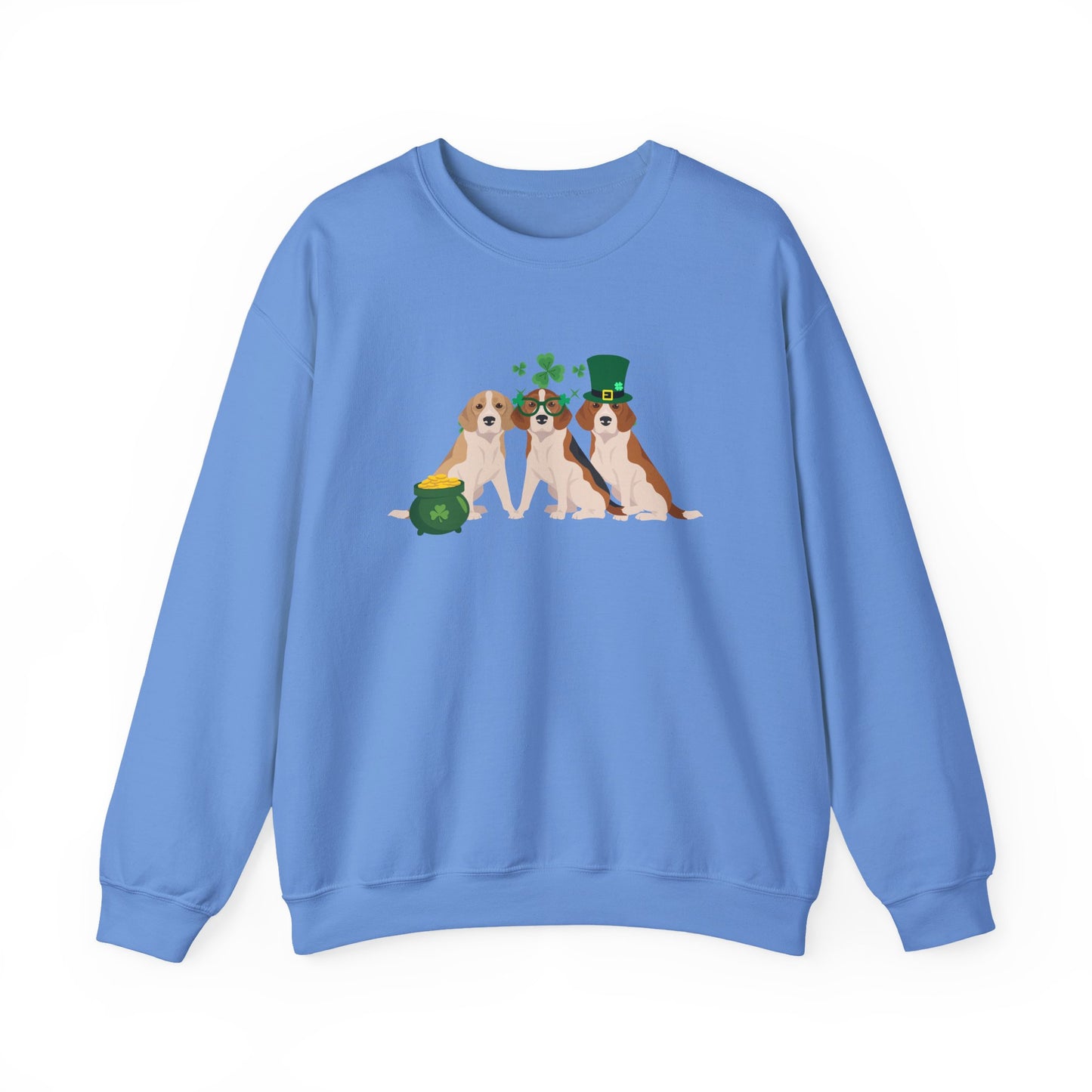 Beagle Dog St Patricks Day Unisex Heavy Blend Crewneck Sweatshirt, St Pattys day, Cute Dog Mom Gift