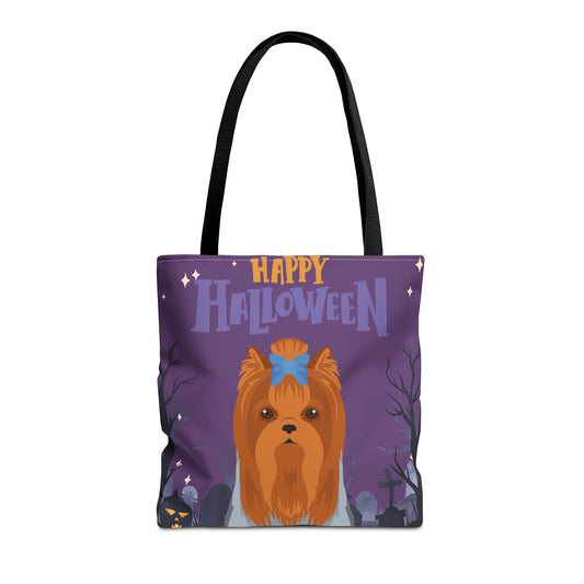 Yorkshire Terrier Dog Happy Halloween Tote Bag 16x16