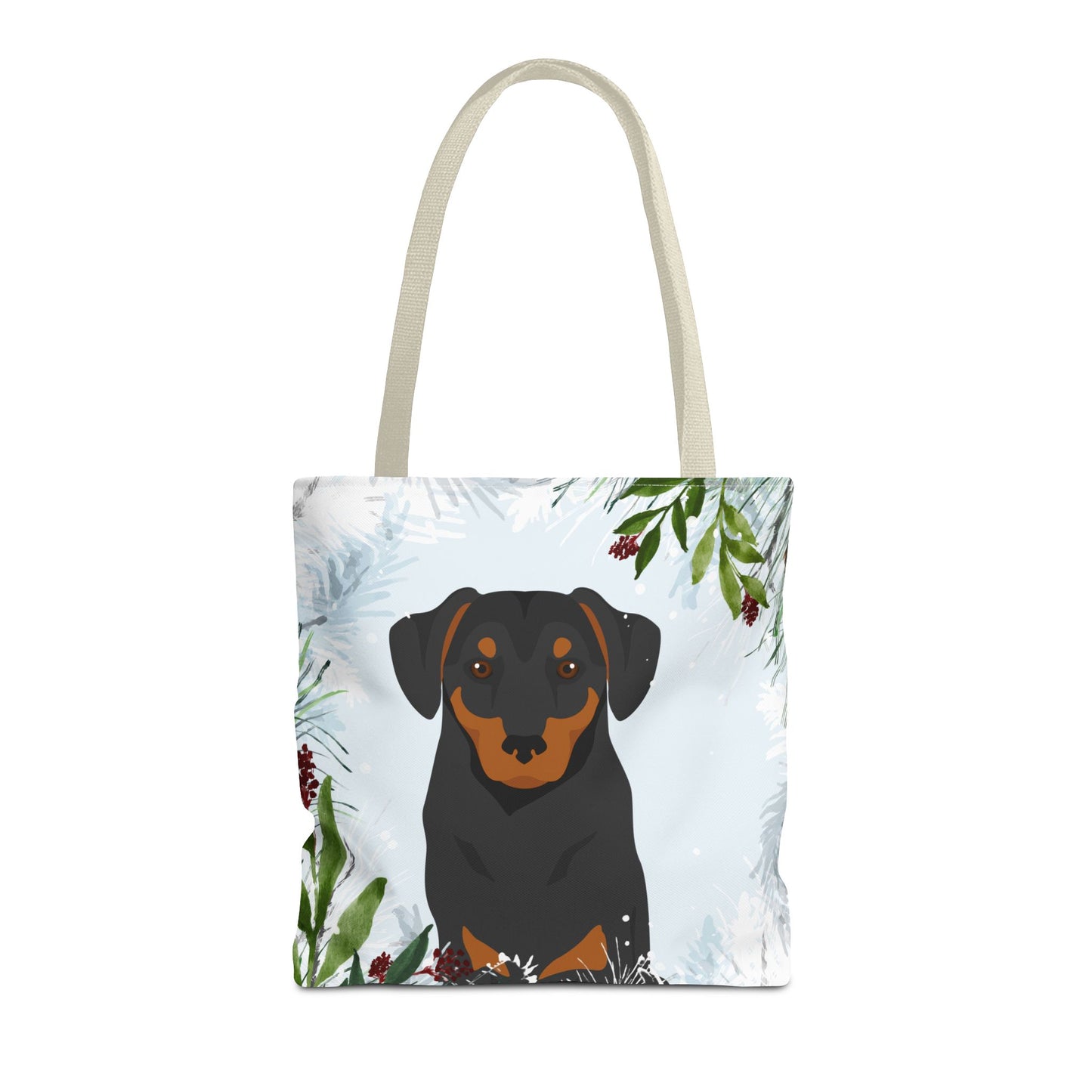 Austrian Pinscher Dog Christmas Holiday Tote Bag 16x16