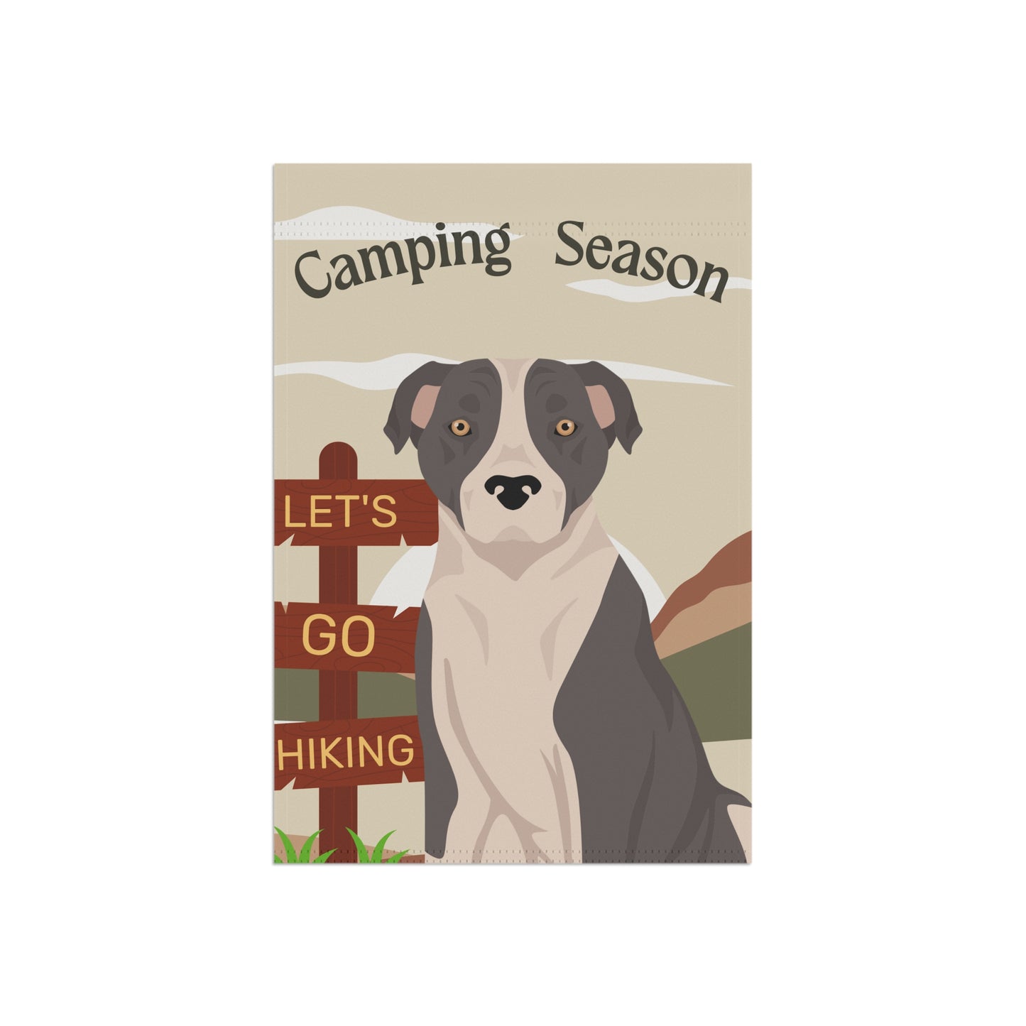 American Staffordshire Terrier Dog Camping Garden Flag