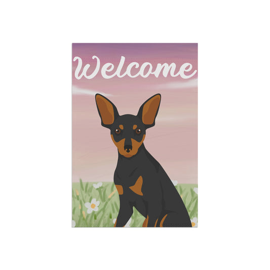 Miniature Pinscher Dog Welcome Garden Flag