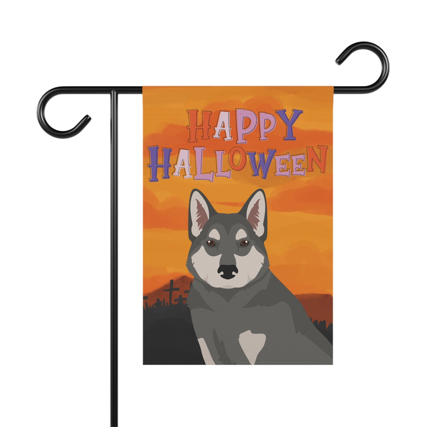 East Siberian Laika Dog Halloween Garden Flag