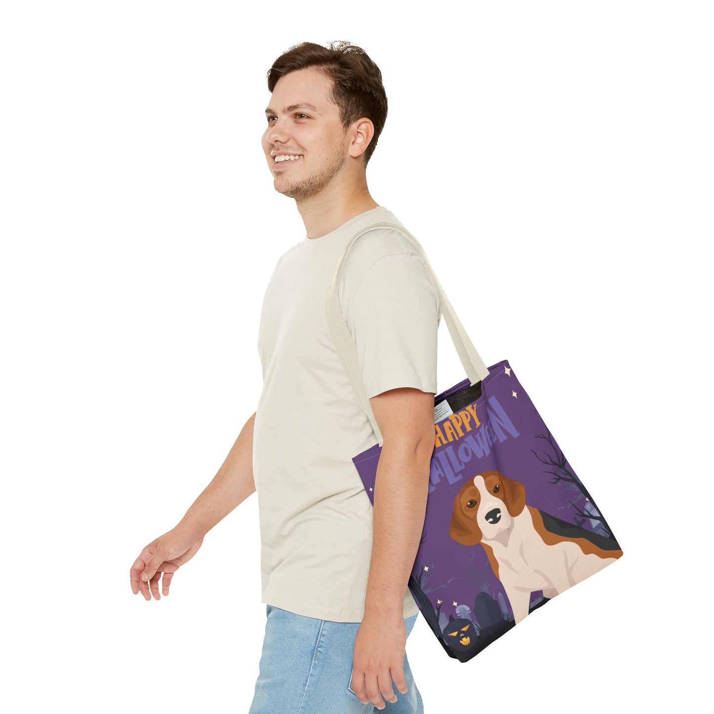 Beagle Dog Happy Halloween Tote Bag 16x16