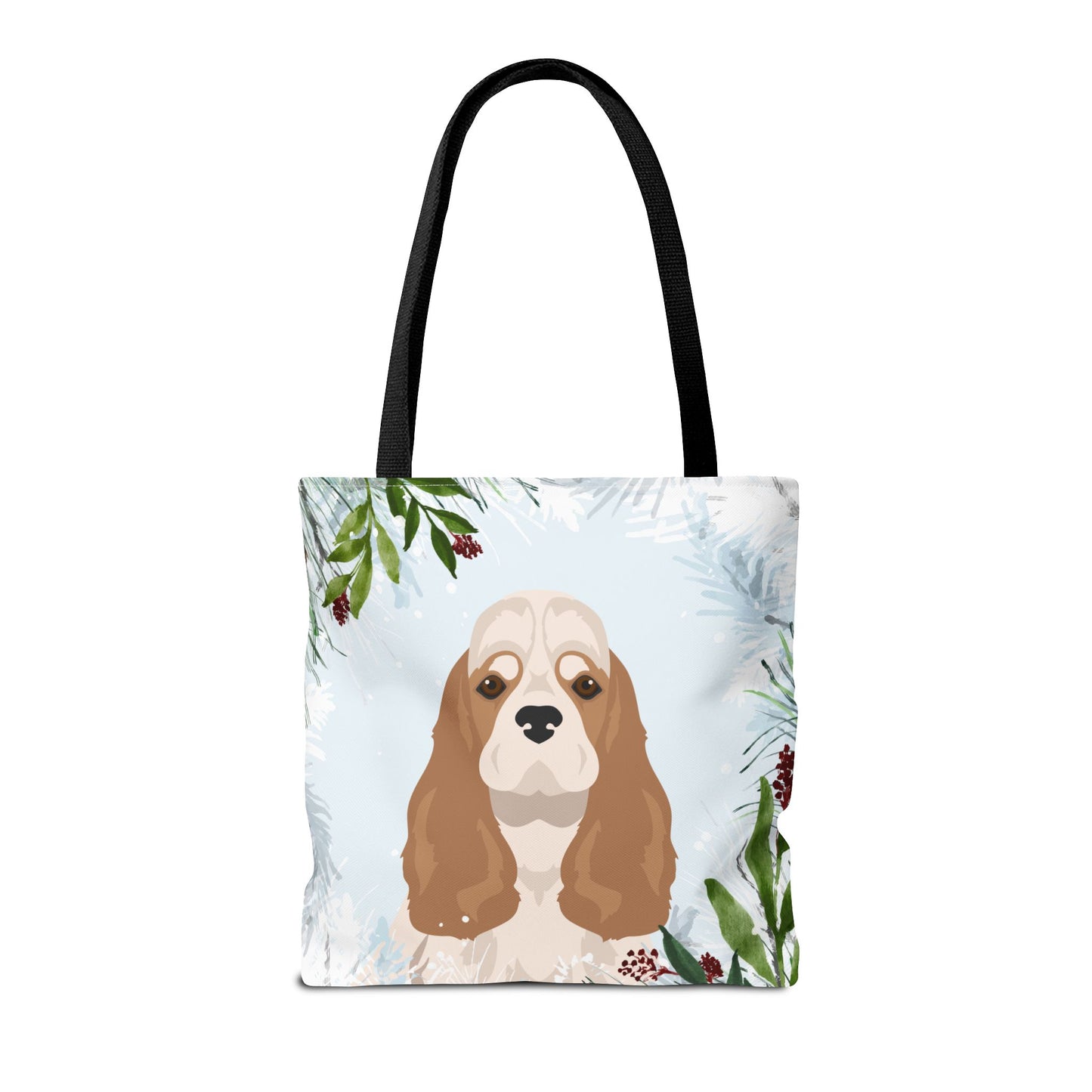 Cocker Spaniel Dog Christmas Holiday Tote Bag 16x16