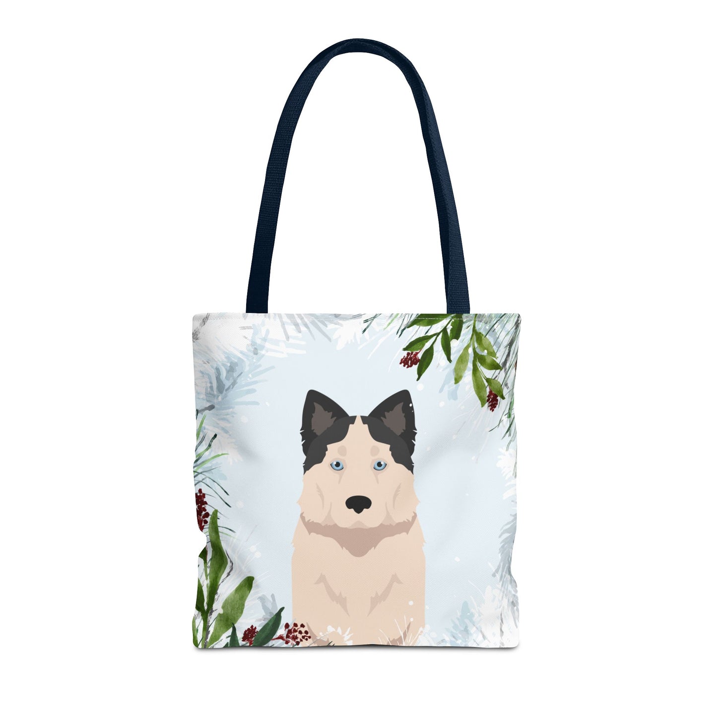 Yakutian Laika Dog Christmas Holiday Tote Bag 16x16