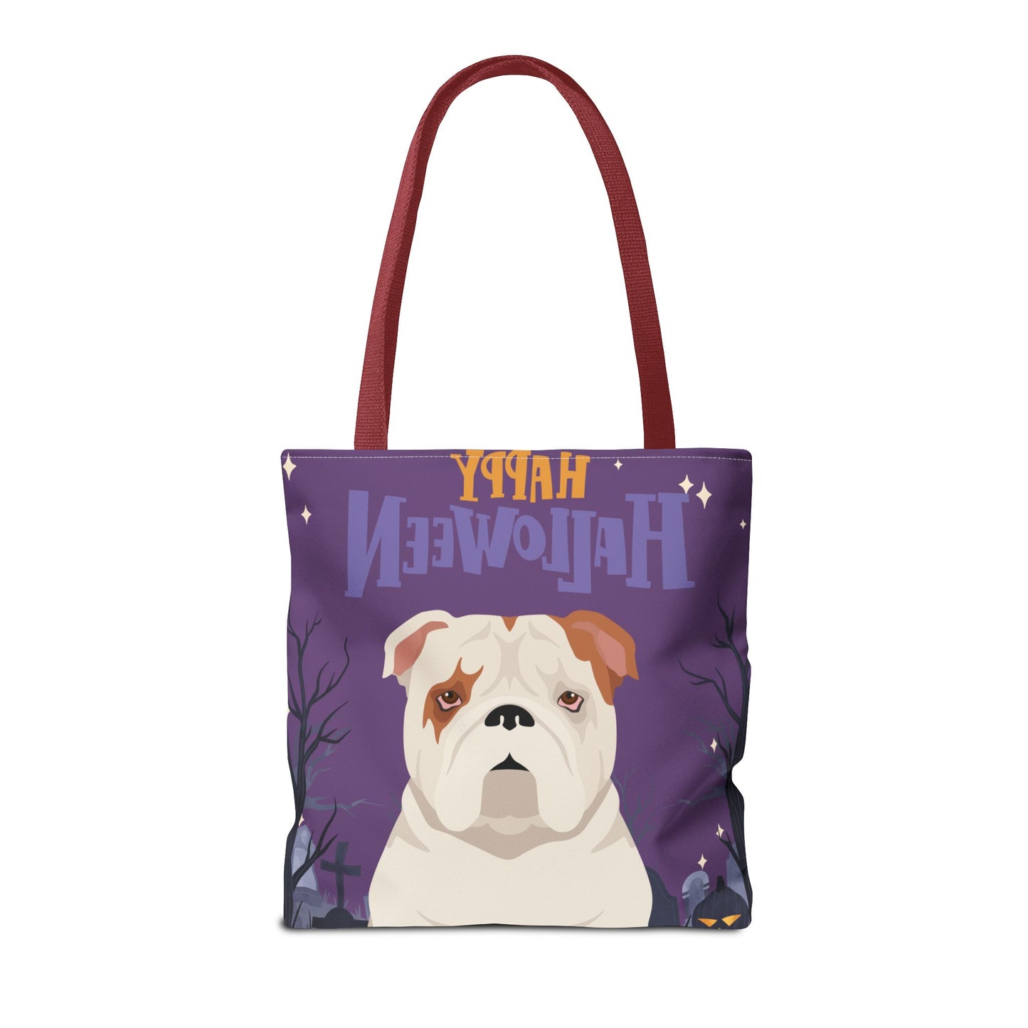 Bulldog Dog Happy Halloween Tote Bag 16x16