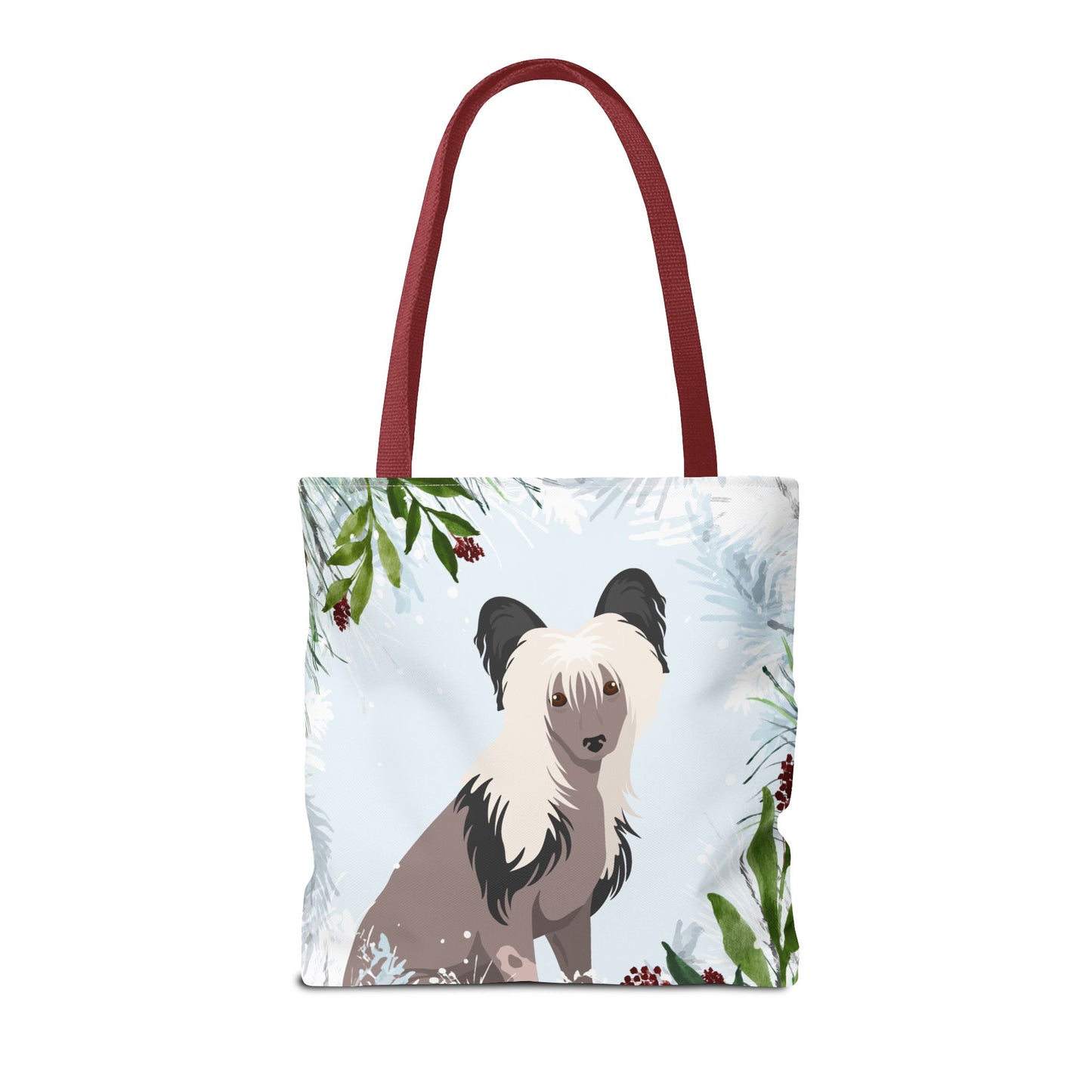 Chinese Cresred Dog Christmas Holiday Tote Bag 16x16