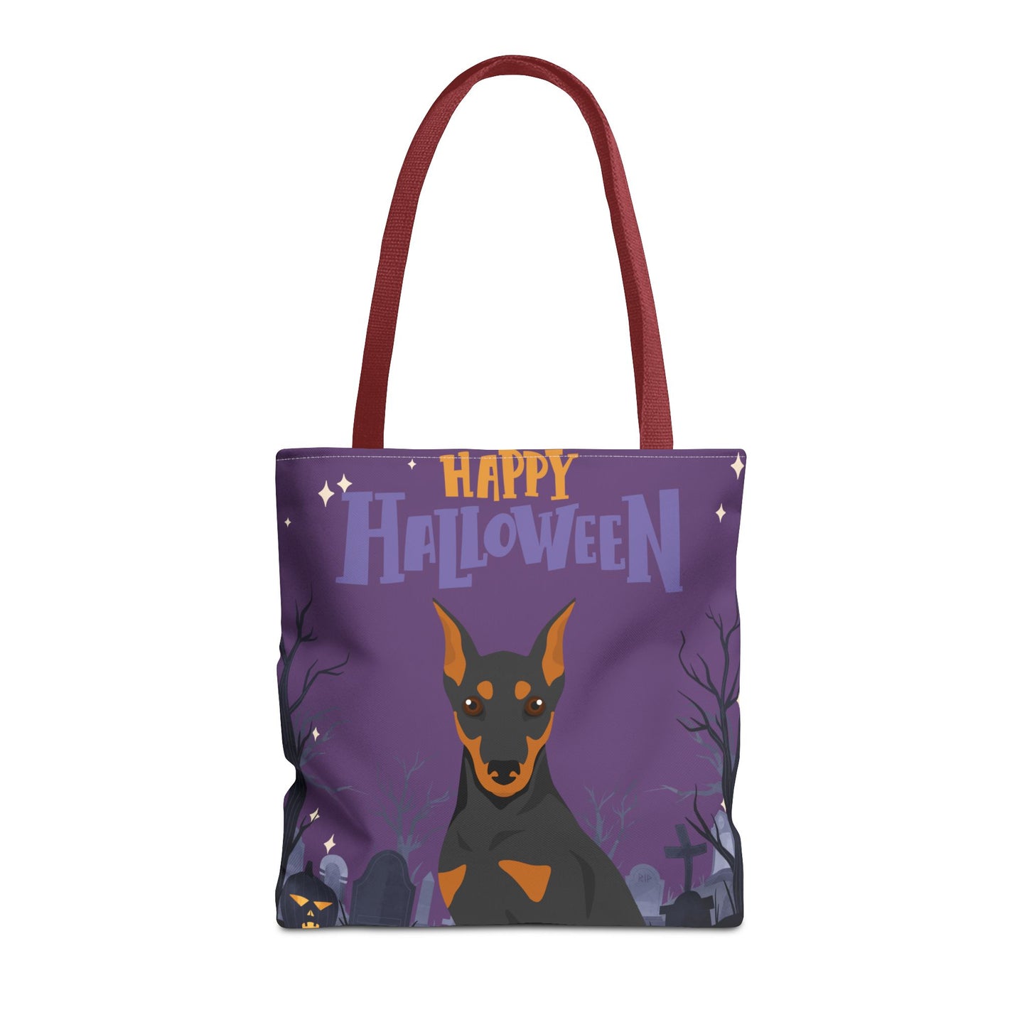 German Pinscher Dog Happy Halloween Tote Bag 16x16
