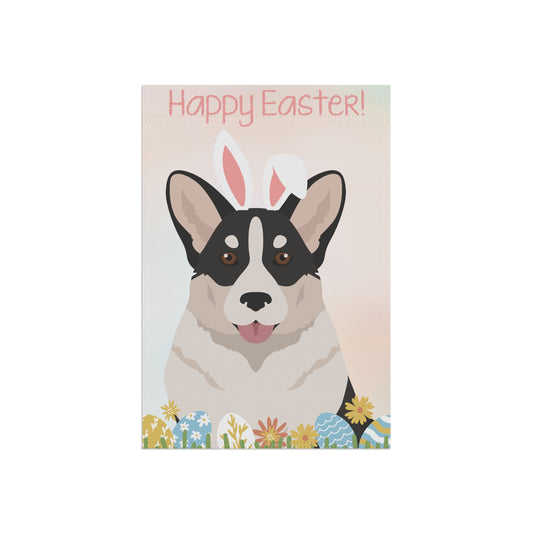 Cardigan Welsh Corgi Dog Happy Easter Garden Flag