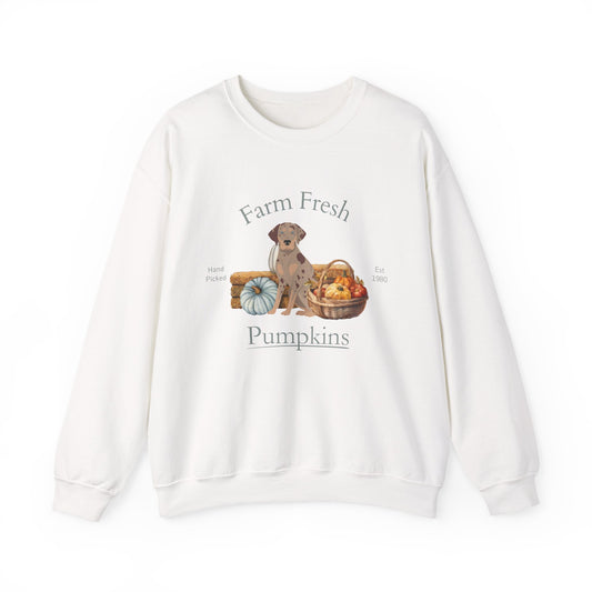 Catahoula Leopard Dog Dog Fall Farm Fresh Unisex Heavy Blend Crewneck Sweatshirt