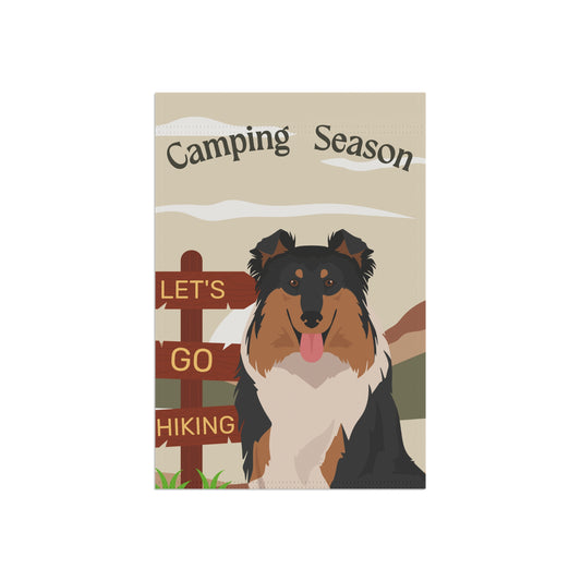 Collie Dog Camping Garden Flag
