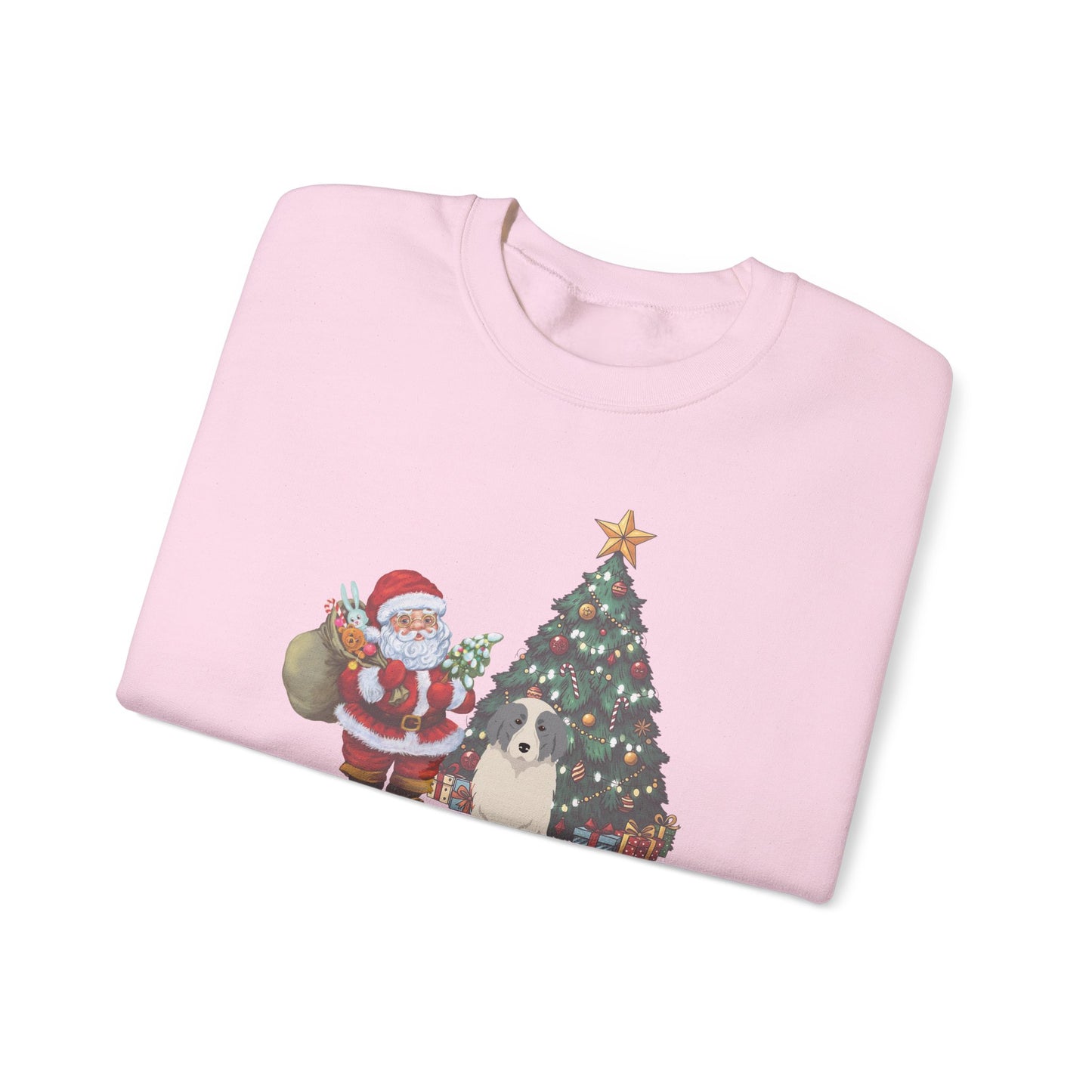 Great Pyrenees Dog Santa's Little Helper Unisex Heavy Blend Crewneck Sweatshirt
