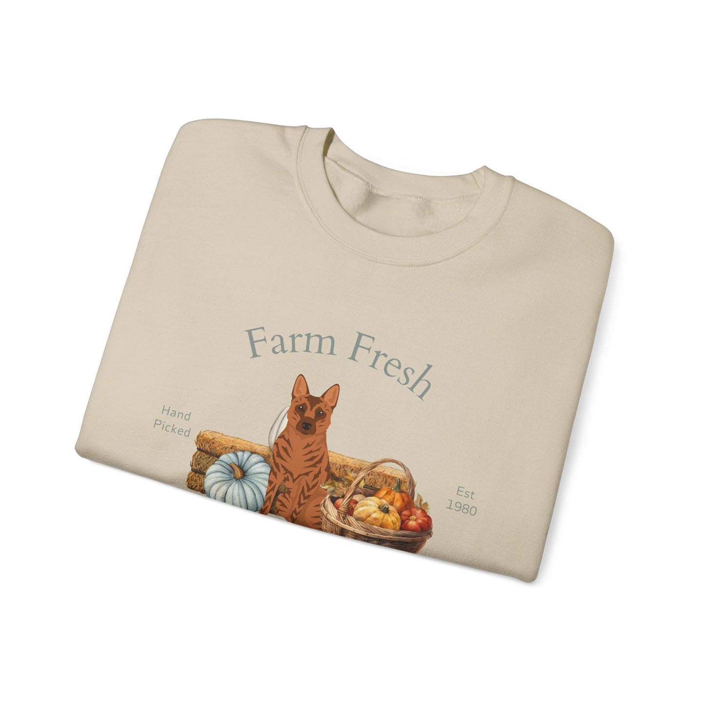 Kai Ken Dog Fall Farm Fresh Unisex Heavy Blend Crewneck Sweatshirt