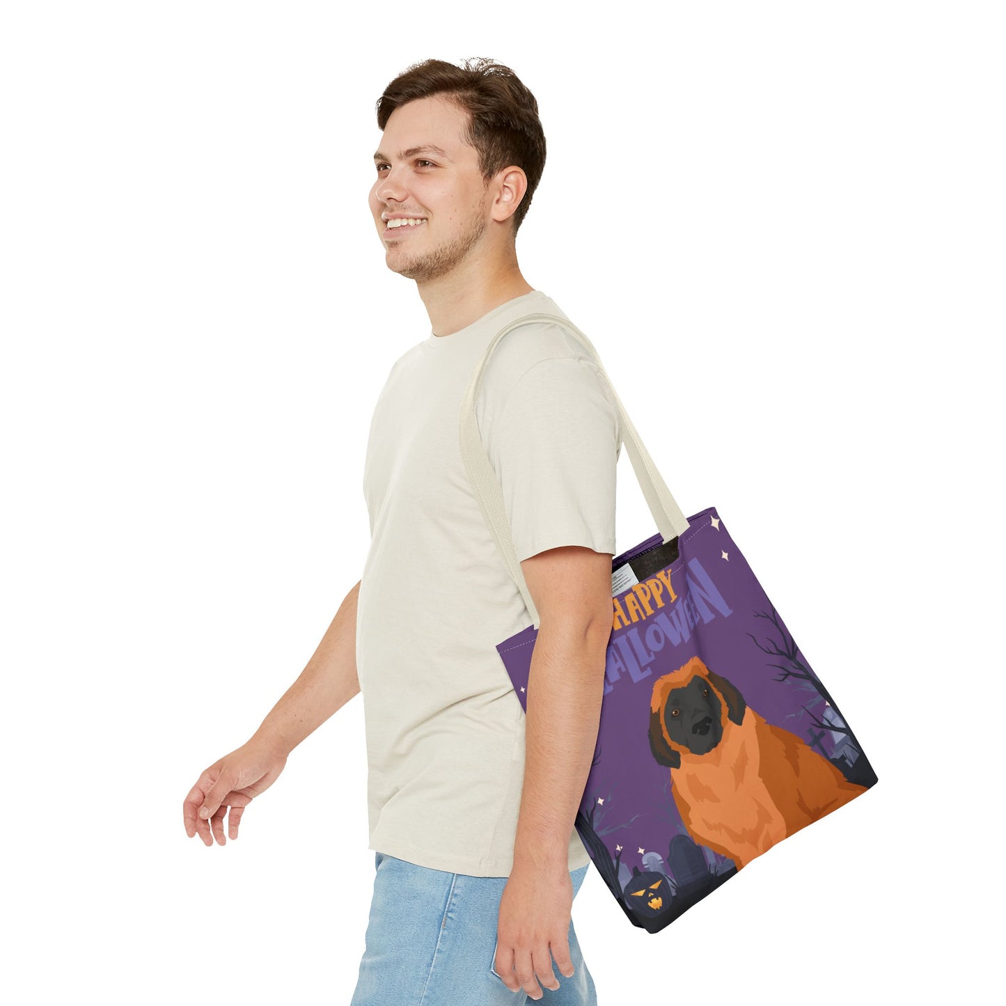 Leonberger Dog Happy Halloween Tote Bag 16x16