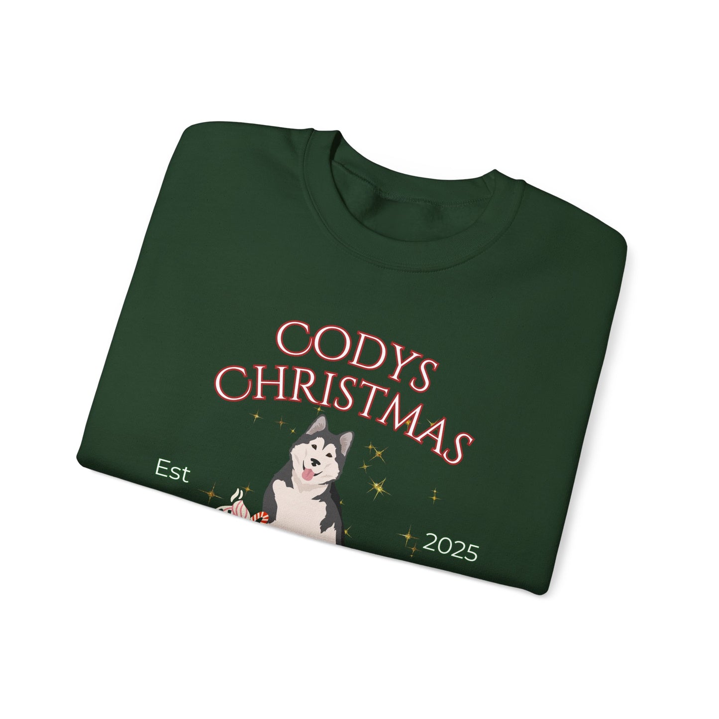 Alaskan Malamute Dog Christmas Social Club Unisex Heavy Blend Crewneck Sweatshirt Custom Name