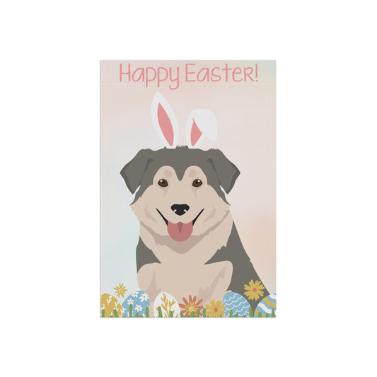 Aidi Dog Happy Easter Garden Flag