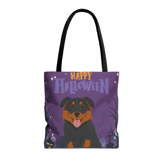English Shepherd Dog Happy Halloween Tote Bag 16x16