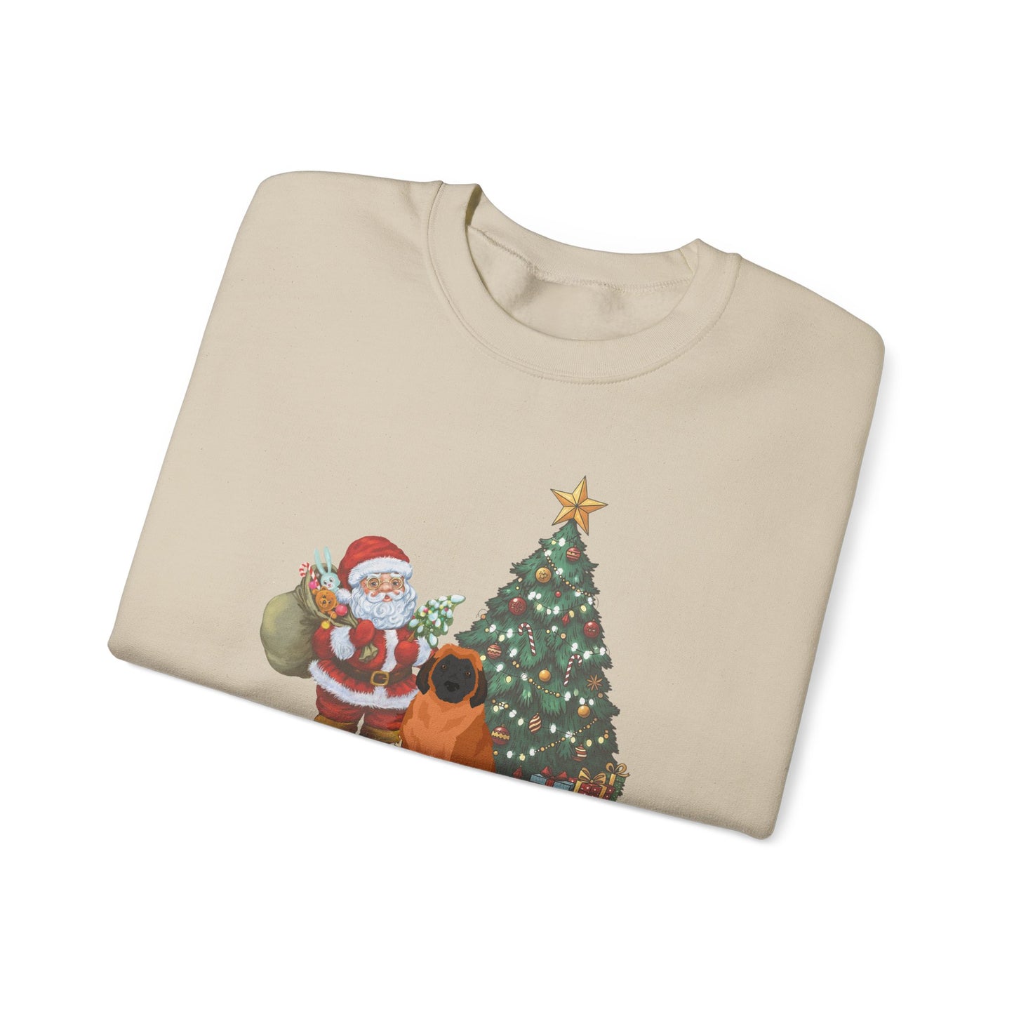 Leonberger Dog Santa's Little Helper Unisex Heavy Blend Crewneck Sweatshirt