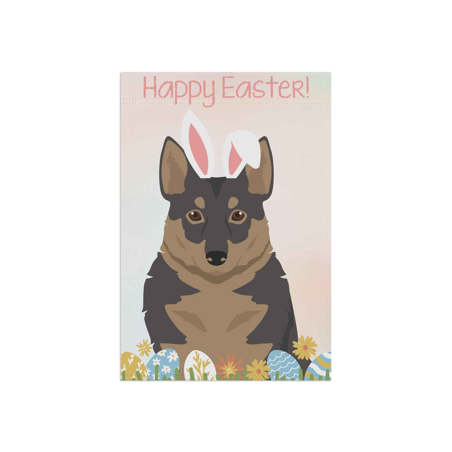 Swedish Vallhund Dog Happy Easter Garden Flag