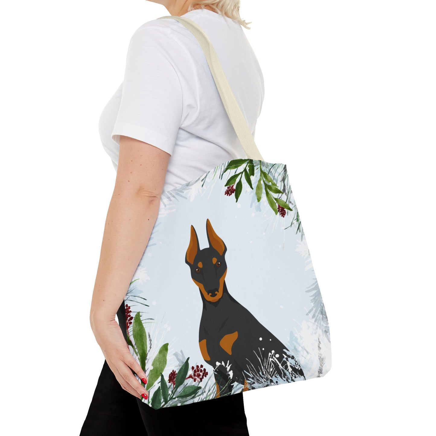 Manchester Terrier Dog Christmas Holiday Tote Bag 16x16