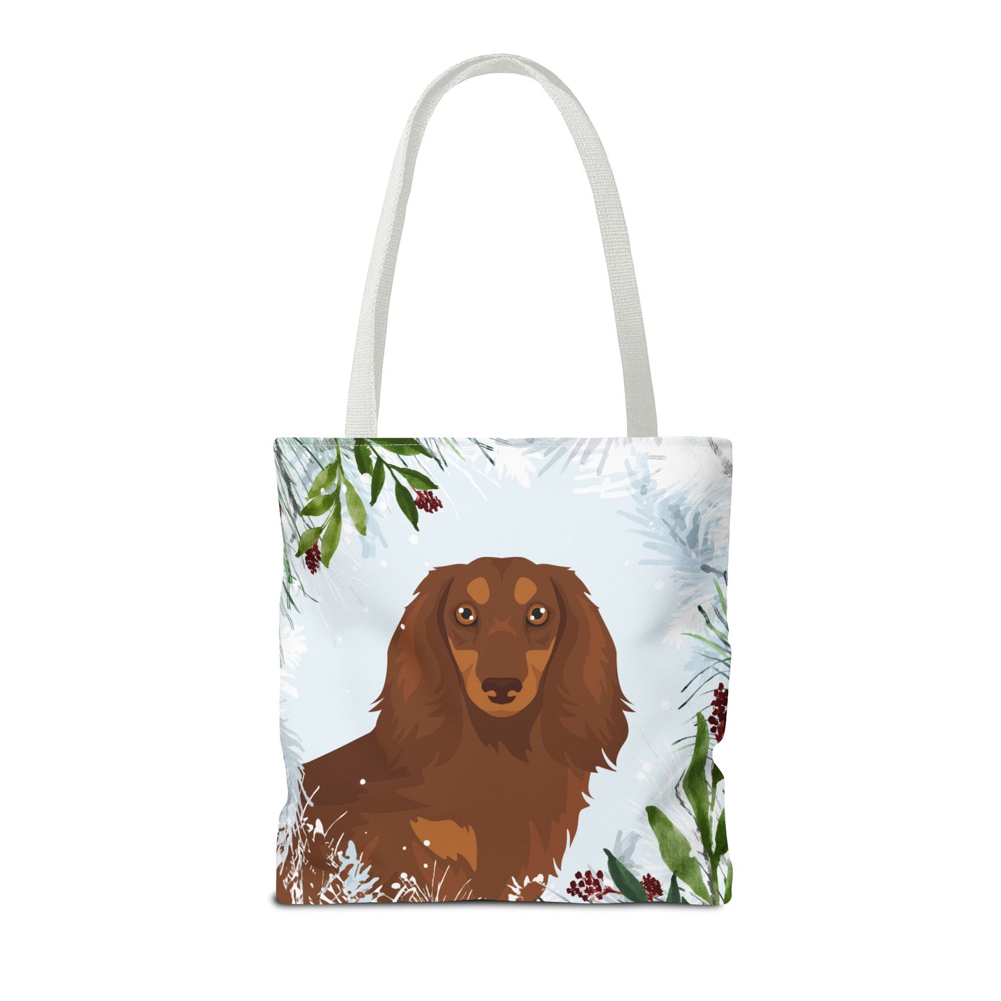 Dachshund Dog Christmas Holiday Tote Bag 16x16