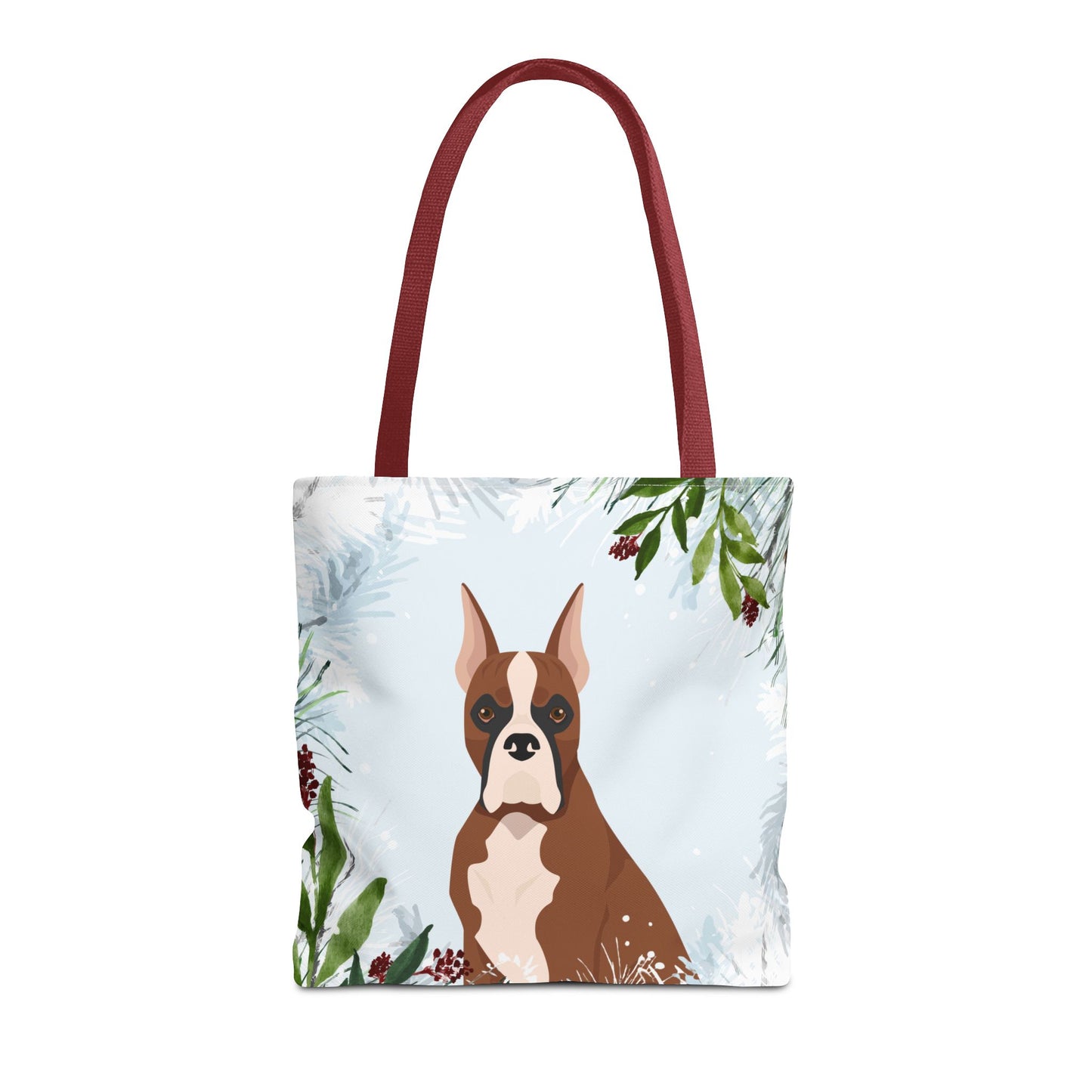 Boxer Dog Christmas Holiday Tote Bag 16x16