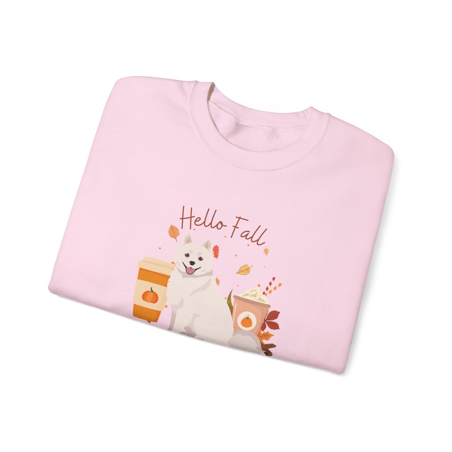 American Eskimo Dog Fall Unisex Heavy Blend Crewneck Sweatshirt