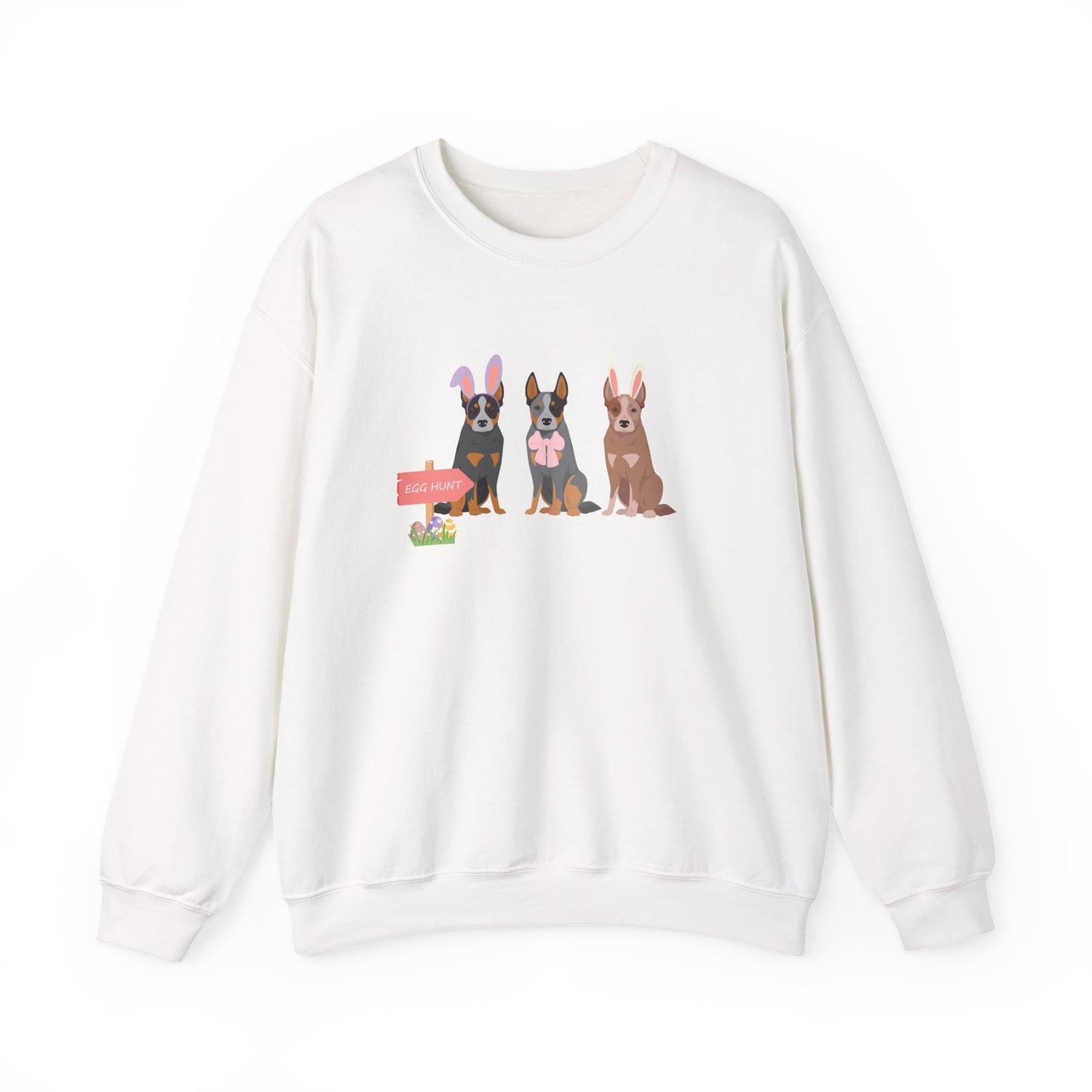 Australian Cattle Dog Dog Easter Unisex Heavy Blend Crewneck Sweatshirt, Easter, Cute Dog Mom Gift