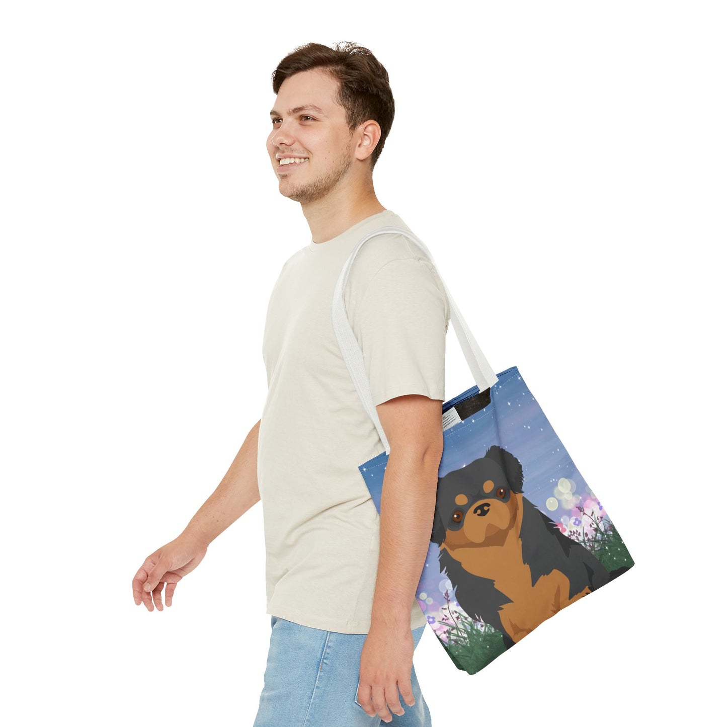 Tibetan Spaniel Dog Tote Bag 16x16
