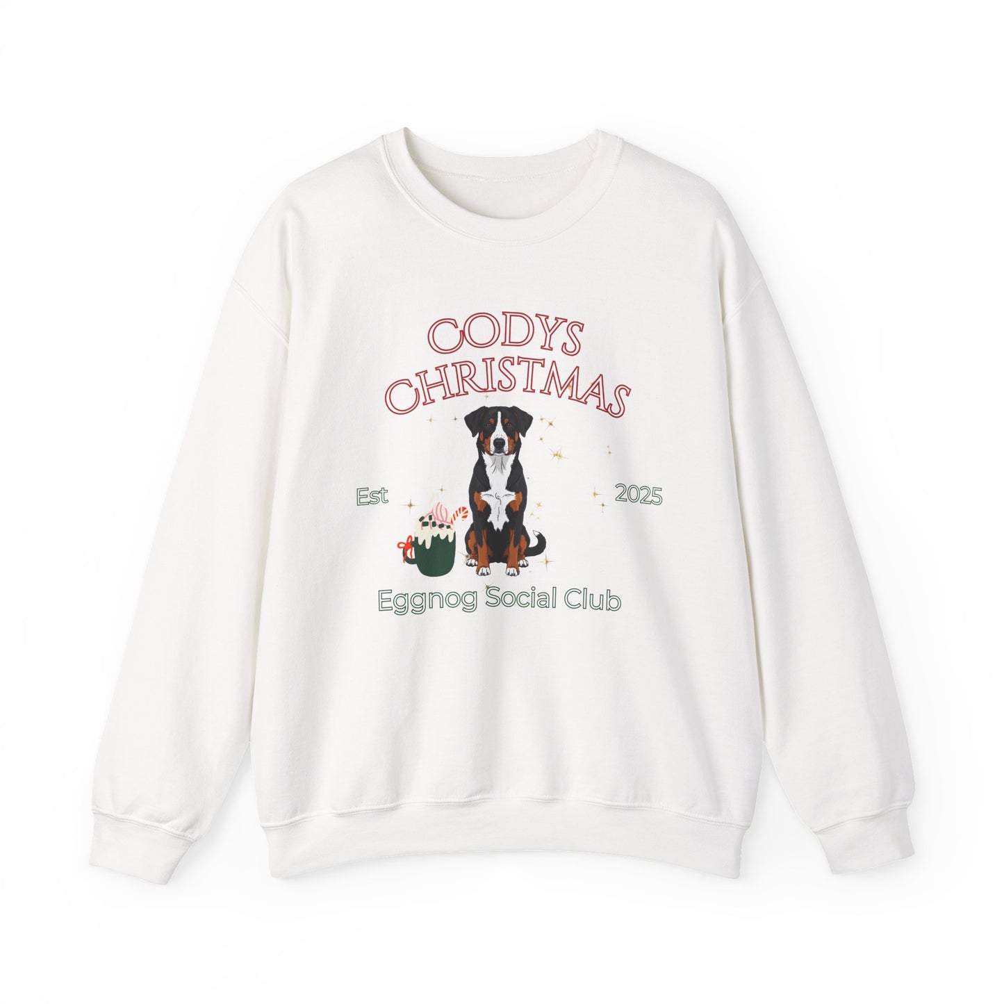 Appenzeller Dog Christmas Social Club Unisex Heavy Blend Crewneck Sweatshirt Custom Name