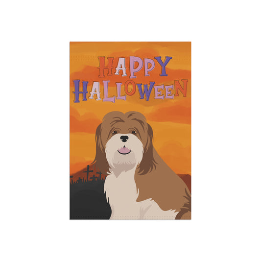 Lhasa Apso Dog Halloween Garden Flag