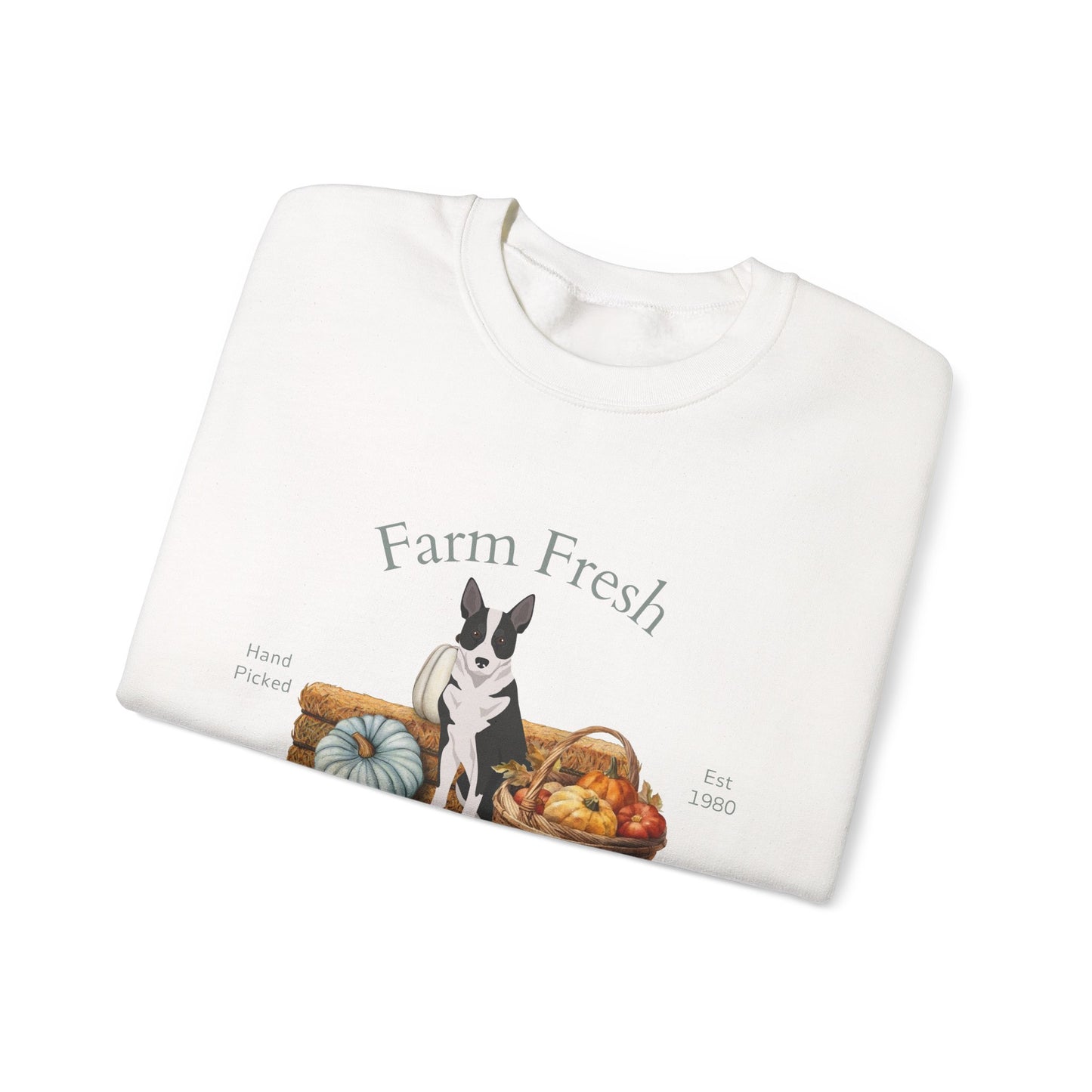 Canaan Dog Dog Fall Farm Fresh Unisex Heavy Blend Crewneck Sweatshirt