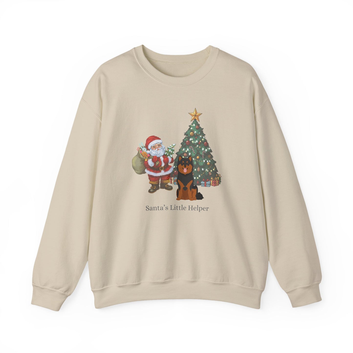 Finnish Lapphund Dog Santa's Little Helper Unisex Heavy Blend Crewneck Sweatshirt