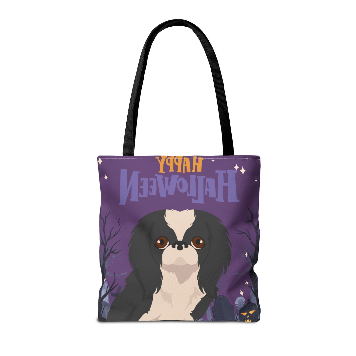 Japanese Chin Dog Happy Halloween Tote Bag 16x16