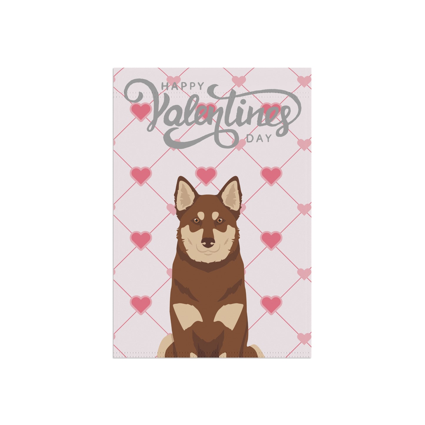 Lapponian Herder Dog Valentines Day Garden Flag
