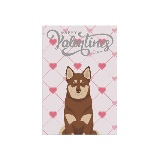 Lapponian Herder Dog Valentines Day Garden Flag