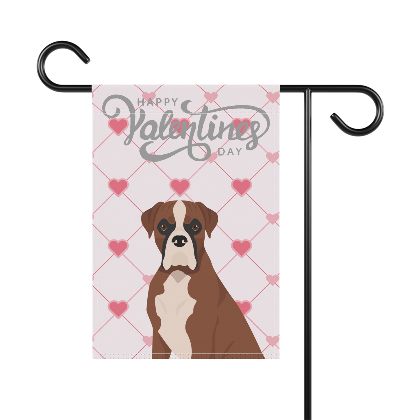 Boxer Dog Valentines Day Garden Flag
