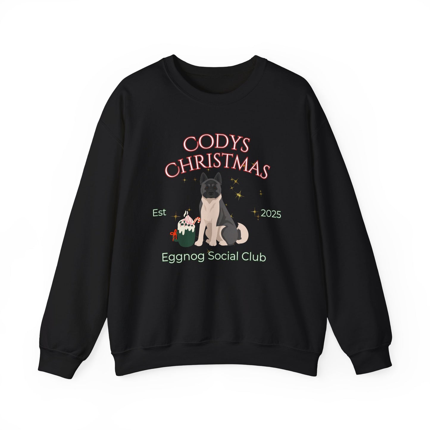 American Akita Dog Christmas Social Club Unisex Heavy Blend Crewneck Sweatshirt Custom Name