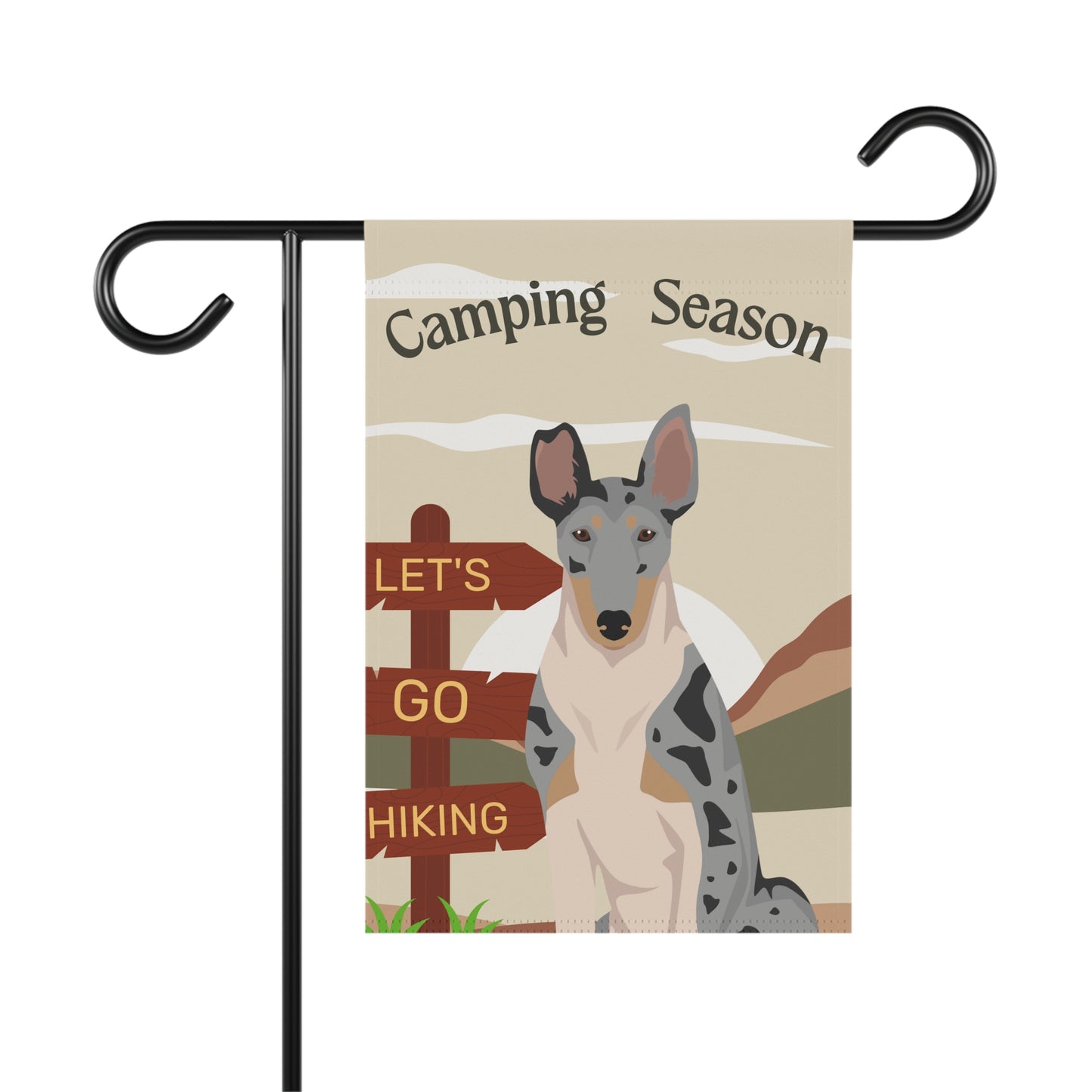 Smooth Collie Dog Camping Garden Flag