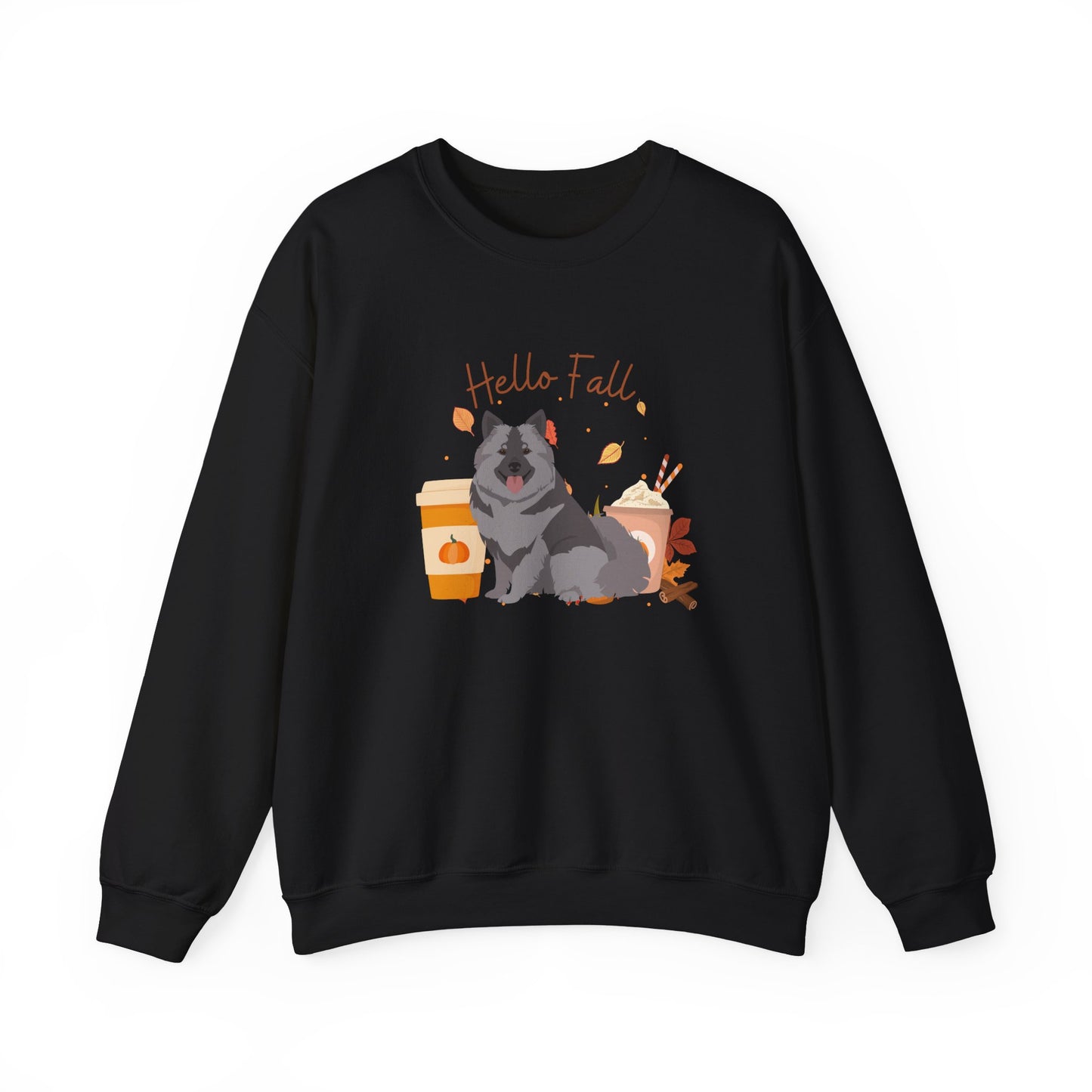 Keeshond Dog Fall Halloween Unisex Heavy Blend Crewneck Sweatshirt